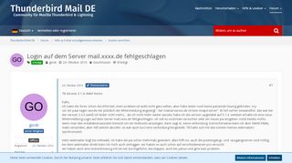 
                            3. Login auf dem Server mail.xxxx.de fehlgeschlagen - Konten ...