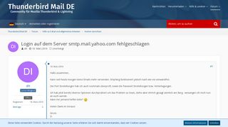 
                            3. Login auf dem Server smtp.mail.yahoo.com fehlgeschlagen - Konten ...
