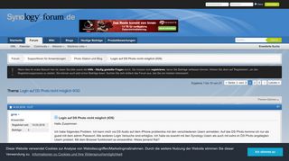 
                            10. Login auf DS Photo nicht möglich (IOS) - Synology-Forum