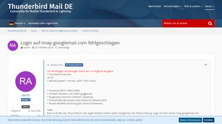 
                            4. Login auf imap.googlemail.com fehlgeschlagen - Konten einrichten ...