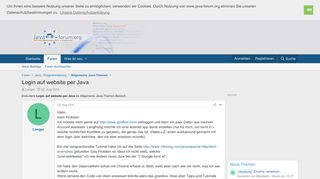 
                            3. Login auf website per Java - Java-Forum.org