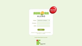 
                            10. Login Aurora Aluno