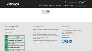 
                            8. Login - Aurora Multimedia Corp.