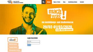 
                            4. Login Aussteller - mach was! Sachsen