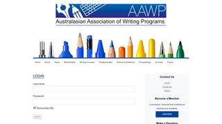 
                            8. Login | Australasian Association of Writing Programs