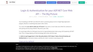 
                            7. Login & Authentication for your ASP.NET Core Web API – The Big ...