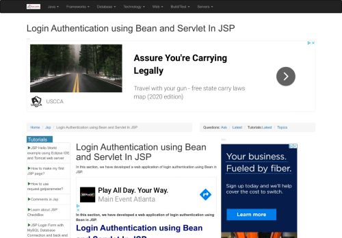 
                            2. Login Authentication using Bean and Servlet In JSP - RoseIndia
