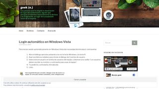 
                            12. Login automático en Windows Vista - Mundo geek