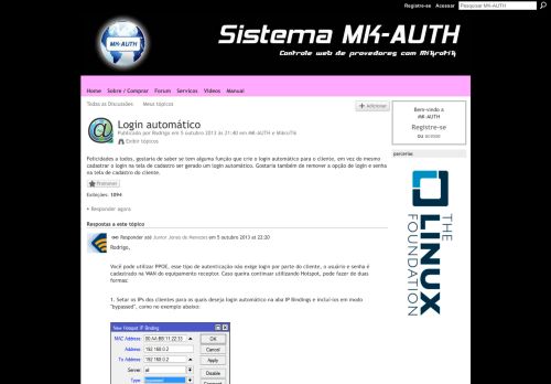 
                            3. Login automático - MK-AUTH