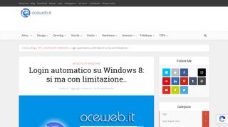 
                            7. Login automatico su Windows 8: si ma con limitazione.. | Oceweb.it