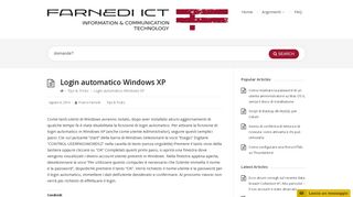 
                            11. Login automatico Windows XP - HelpDesk Farnedi ICT