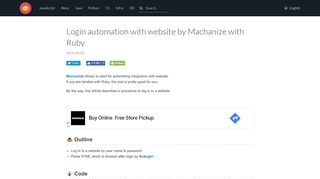 
                            10. Login automation with website by Machanize with Ruby | No ...