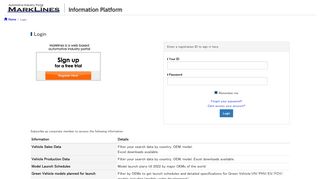 
                            8. Login - Automotive Information Platform MarkLines