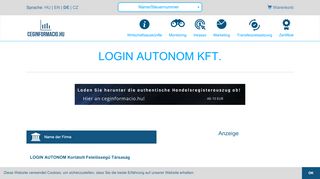 
                            4. LOGIN AUTONOM Kft. kurze Kreditauskunft, Handelsregisterauszug ...