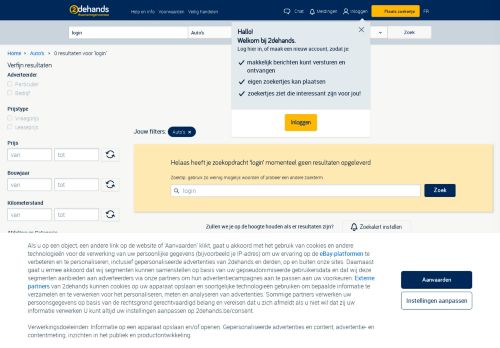
                            2. Login - Auto's | 2dehands.be