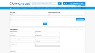 
                            2. Login - Av-Cables.dk