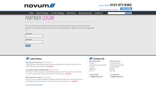 
                            12. Login, AV online Client Area - Novum Audio Visual Limited