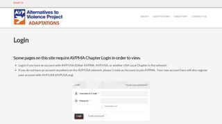 
                            8. Login | AVP Adaptations