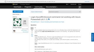 
                            2. Login-AzureRmAccount command not working with Azure Powershell (v5 ...