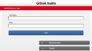 
                            7. Login Bank Austria MobileBanking