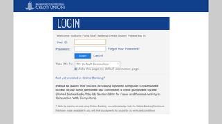 
                            1. LOGIN - Bank-Fund Staff Federal Credit Union