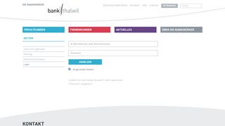 
                            2. Login | Bank Thalwil - die Bankwerker