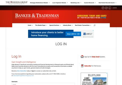 
                            9. Login - Banker & Tradesman