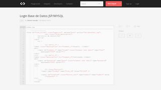
                            7. Login Base de Datos JSP/MYSQL - Codepad