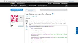 
                            8. login básico con asp.net y sql server - MSDN - Microsoft