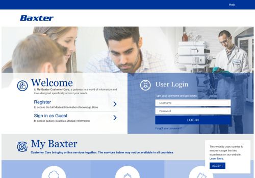 
                            2. Login - Baxter