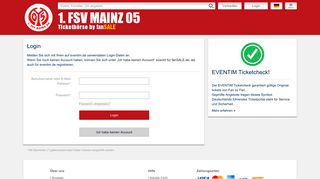 
                            2. Login bei fanSALE - Tickets kaufen und verkaufen - Mainz 05 ...