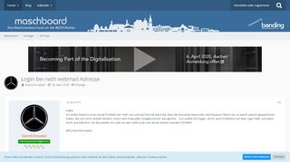 
                            13. Login bei rwth webmail Adresse - Off-Topic - Maschboard