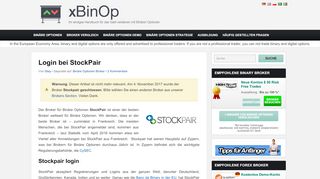 
                            5. Login bei StockPair | x Binäre optionen - Binary Options