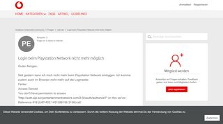 
                            13. Login beim Playstation Network nicht mehr möglich | Unitymedia ...