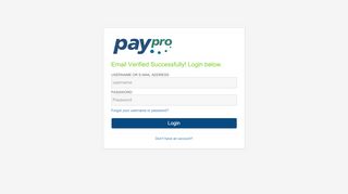 
                            2. Login below. - PayPro