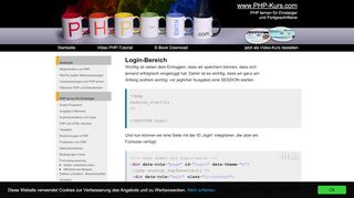
                            3. Login-Bereich erstellen für interne Bereiche der ... - PHP-Kurs.com