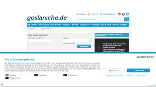 
                            13. Login-Bereich - Goslarsche.de