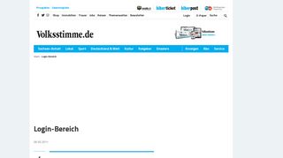 
                            3. Login-Bereich - Volksstimme