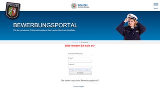 
                            1. Login - Bewerbungsportal Polizei NRW