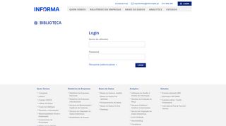 
                            2. Login - Biblioteca Informa D&B Portugal