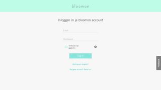 
                            1. Login bij bloomon met je persoonlijke account