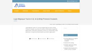 
                            8. Login Bilgisayar Yazılım A.Ş. ile İş Birliği Protokolü İmzaladık ...