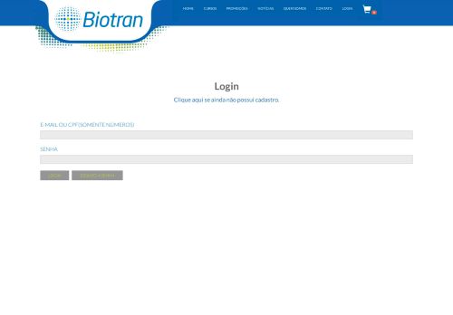 
                            2. Login - Biotran Biotecnologia