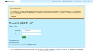 
                            8. Login BiP | The Benefits Information Portal - Minnesota.gov