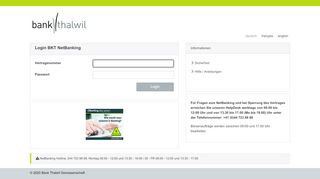 
                            1. Login BKT NetBanking - Bank Thalwil