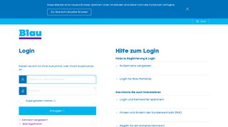 
                            5. Login - Blau Login für Mobilfunk, DSL und Blau My Handy: Jetzt ...