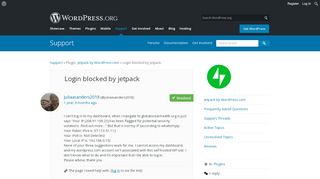 
                            5. Login blocked by jetpack | WordPress.org