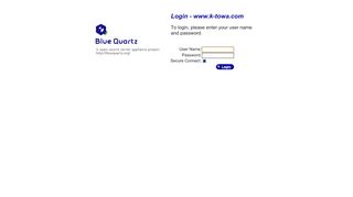 
                            4. Login - BlueQuartz 5100R Series - www.k-towa.com