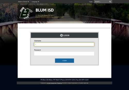 
                            7. Login - Blum ISD