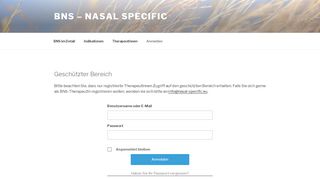 
                            4. Login – BNS – Nasal Specific